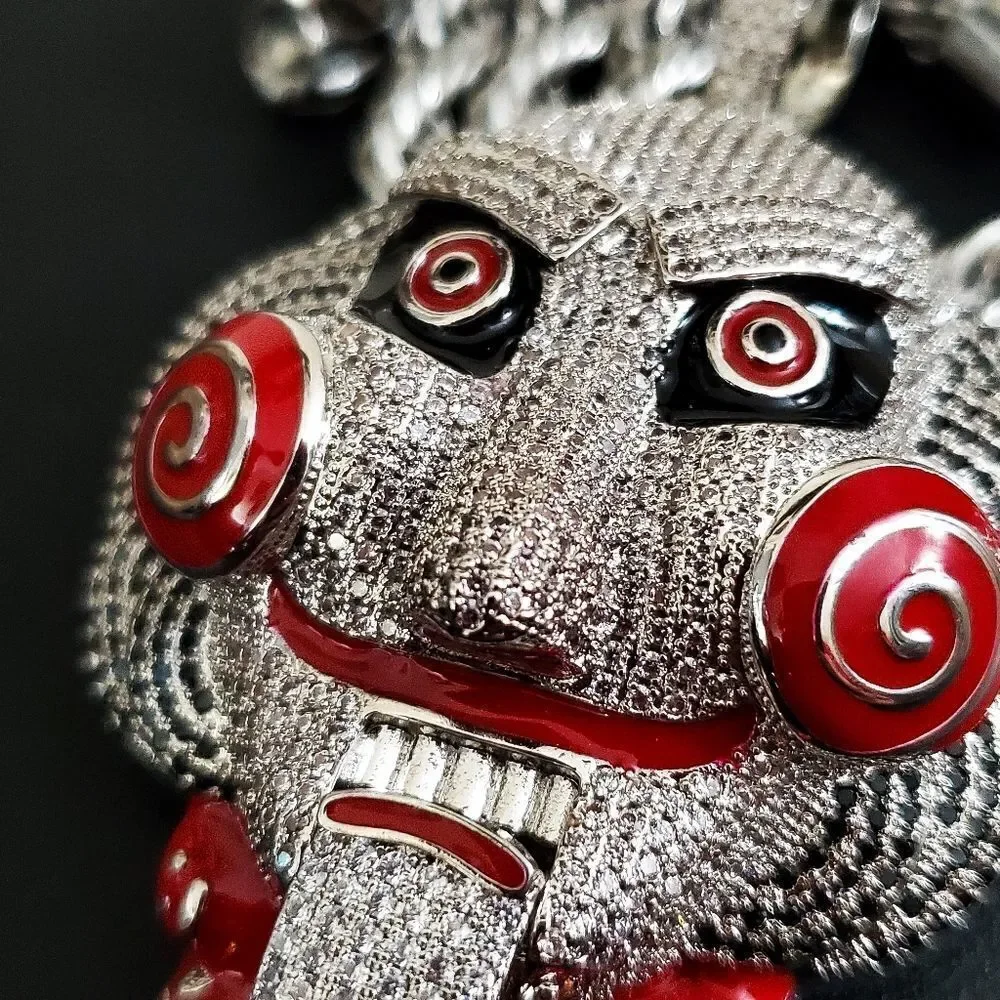 Iced out Billy the puppet necklace